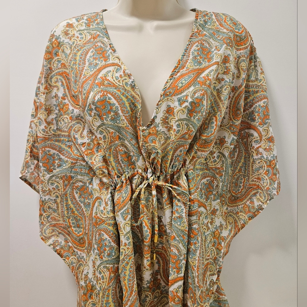 Helen Jon Paisley Mini Dress Coastal Beachwear,Cover Up NWOT - Picture 7 of 13